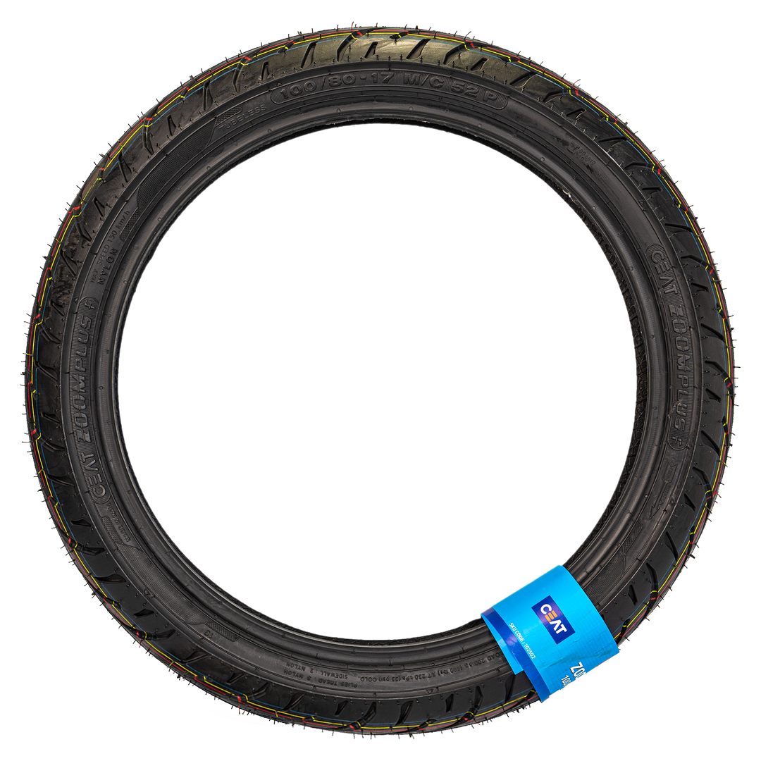 Llanta CEAT 100/80-17 ZOOM PLUS Delantera Sellomatic