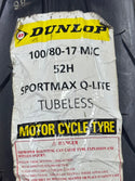 Llanta Dunlop Sportmax Q‑Lite 100/80-17 54H TL FR - Mundimotos