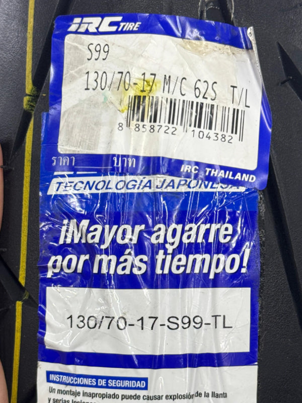 Llanta IRC IZ‑S S99 130/70‑17 TL RR