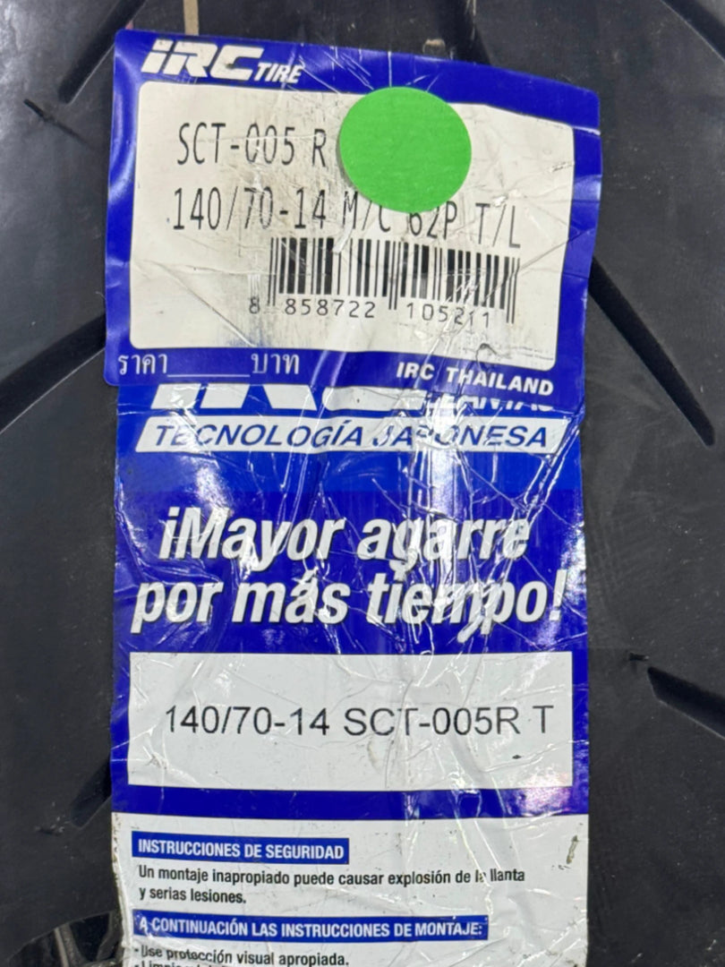Llanta IRC SCT 005R 140/70-14 TL
