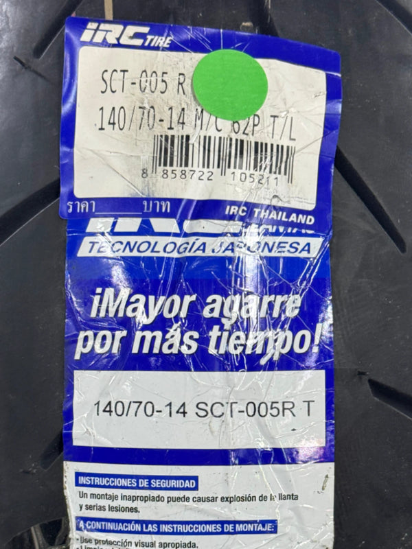 Llanta IRC SCT 005R 140/70-14 TL