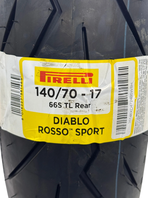 Llanta Pirelli Diablo Rosso Sport 140/70-17 65S TL RR | Mundimotos
