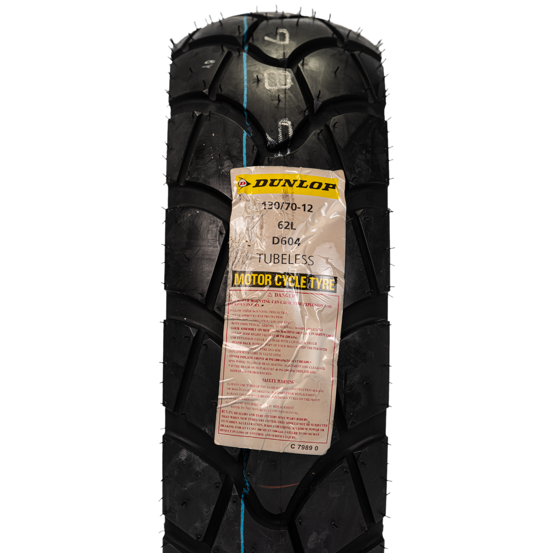 Llanta Dunlop 130/70-12 D604 TRAIL MAX Trasera - Mundimotos