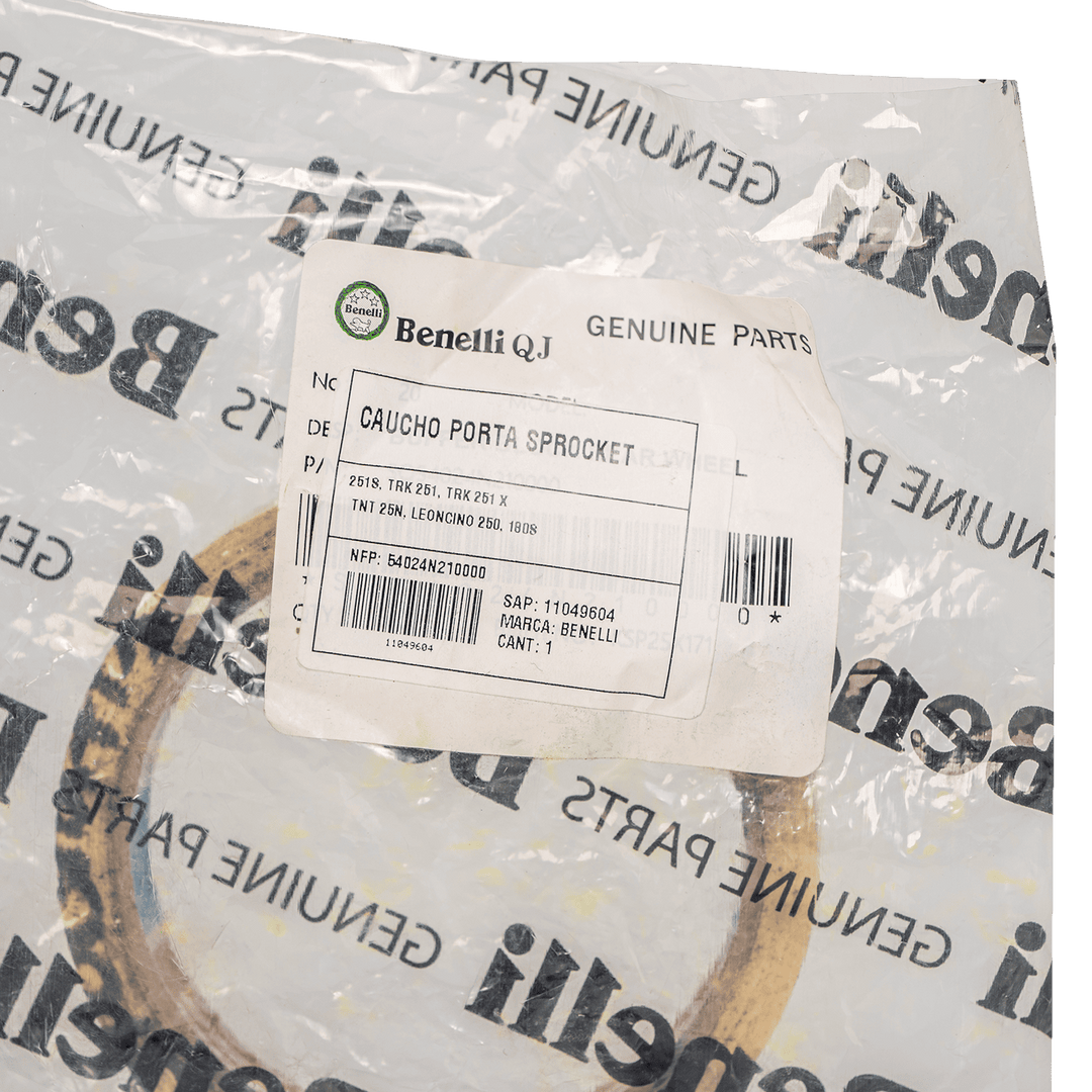 Caucho de Sprocket TRK 251 - TNT 25N/150I - LEONCINO 250 - 180S Benelli Original (Por Unidad)