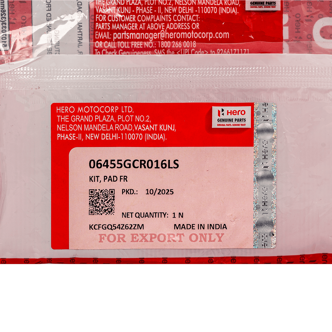 Pastillas de Freno Delantero HUNK 190R -THRILLER 200R - XPULSE 200/FI Hero Original