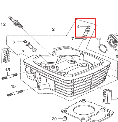 Guía de Válvula de Admisión Thriller 150 Hero Original