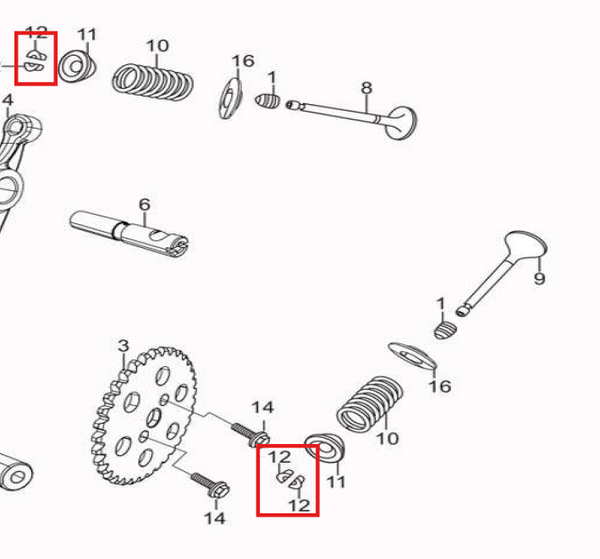 HERO CRADLE VALVE DASH 125 SE
