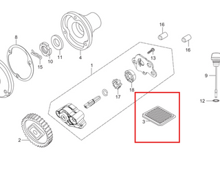 HERO OIL FILTER MESH HUNK 190R/ 160R /THRILLER 200R /SE / I3S/ SPORT/ PRO/ XPULSE 200/ FI / T