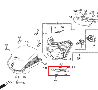Soporte de Carenaje Eco 100 Deluxe Hero Original