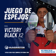 JUEGO DE ESPEJOS X2 LH-RH VICTORY BLACK - Mundimotos