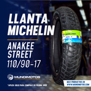 LLANTA 110/90-17 ANAKEE STREET RR TL MICHELIN - Mundimotos