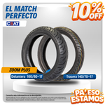 Load image into Gallery viewer, Combo de Llantas CEAT | 140/70-17 y 100/80-17 Zoom Plus