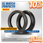 Cargar imagen en el visor de galería, Combo de Llantas Pirelli | 140/70-17 y 100/80-17 Diablo Rosso Sport