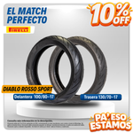 Load image into Gallery viewer, Combo de Llantas Pirelli | 130/70-17 y 100/80-17 Diablo Rosso Sport