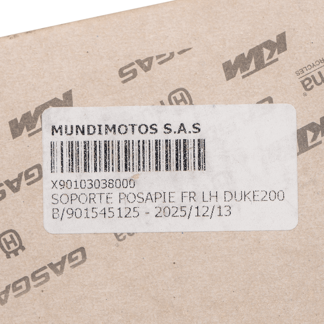 Soporte Posapié Delantero Izquierdo DUKE 200 Ktm Original