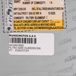 Cargar imagen en el visor de galería, Filtro de Aire DUKE 200 - DUKE 390 Ktm Original
