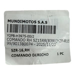 Cargar imagen en el visor de galería, Comando Derecho Sz15 RR (B391) / Yzf / R15 