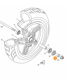 BUJE 12X17X20/24 FR/LH BWS125