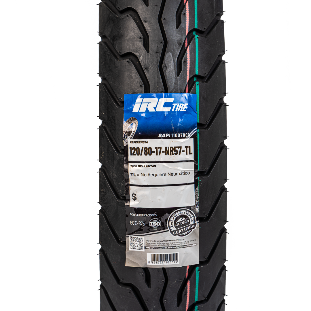 llantas para moto IRC 120/80 - 17