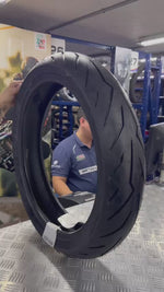 Load and play video in Gallery viewer, Llanta Pirelli Diablo Rosso Sport 120/70-17 TL FR/RR