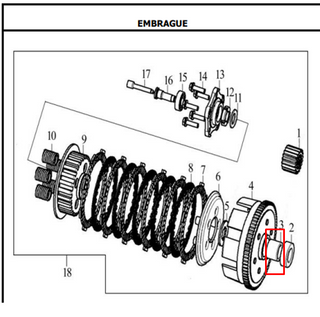 BUJE 28X20X21.4 CLUTCH CR5 ORIGINAL - Mundimotos