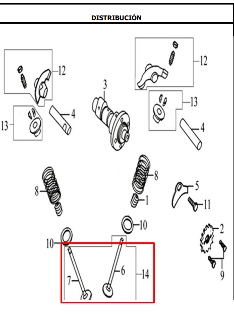 KIT VALVULAS CR5/TTX/TTR180 ORIGINAL - Mundimotos