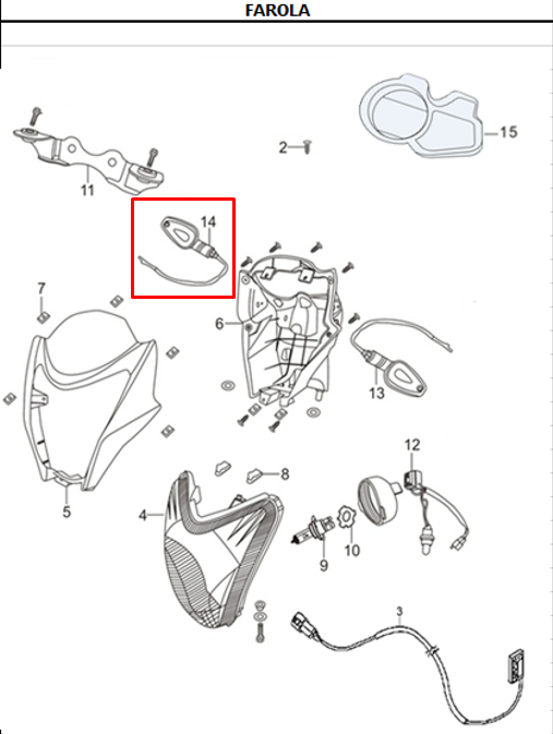 DIRECCIONAL FR/RH TTX180 ORIGINAL - Mundimotos