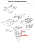 DIRECCIONAL RR/LH TTX180 ORIGINAL - Mundimotos