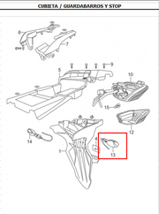 DIRECCIONAL RR/LH TTX180 ORIGINAL - Mundimotos