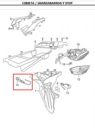 DIRECCIONAL RR/RH TTX180 ORIGINAL - Mundimotos