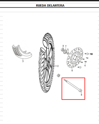 EJE FR 180TTX ORIGINAL - Mundimotos