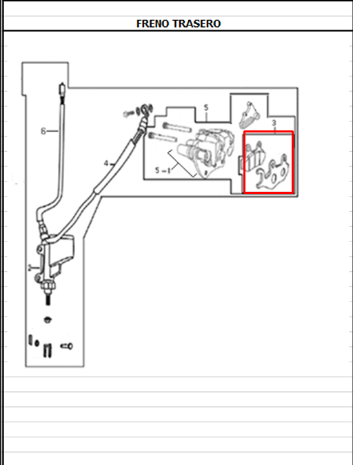 Pastilla freno tras Akt Ttx180 original - genuine parts - Mundimotos