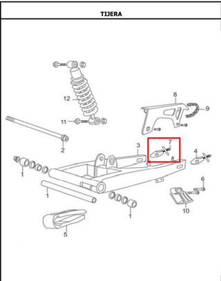 PLATINA TENSOR CADENA TTR125/150 ORIGINAL - Mundimotos