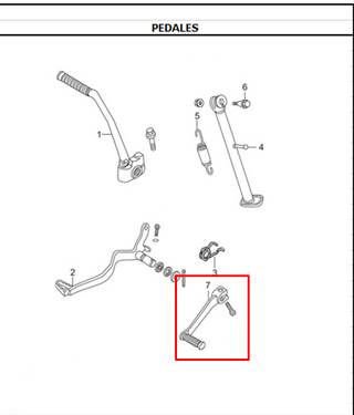 PEDAL CAMBIOS TTX180 ORIGINAL - Mundimotos
