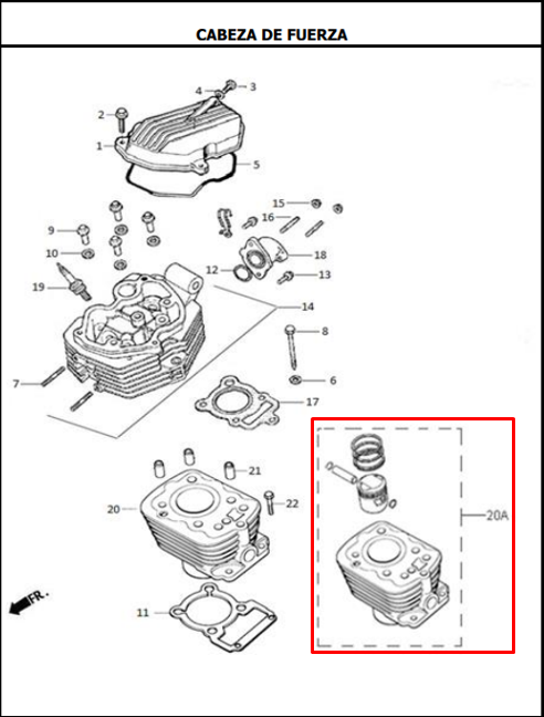 CILINDRO CTO 125 13MM CGR NKD/TT ORIGINAL - Mundimotos