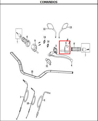 Comando Izquierdo Akt Evo-R3 Original - Genuine parts