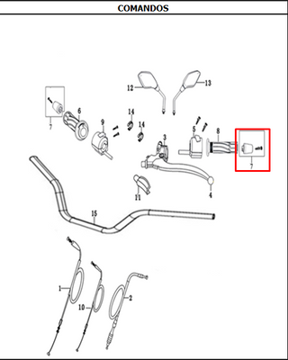TAPON MANUBRIO EVOR3-125/150 ORIGINAL - Mundimotos