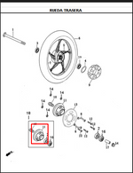Cargar imagen en el visor de galería, PORTA SPROKET EVO125/150R3 ORIGINAL - Mundimotos
