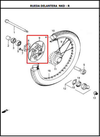 DISCO FRENO NKD-R ORIGINAL - Mundimotos
