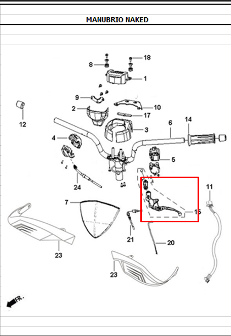 MANIGUETA LH CTA JET4/DYNM-R ORIGINAL - Mundimotos