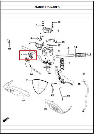 Comando derecho Akt jet4-R original - genuine parts - Mundimotos