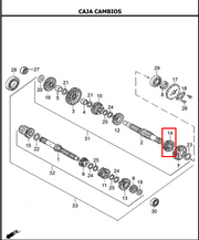 PINON ES 5TA 26T NKR/NE125/150 ORIGINAL - Mundimotos