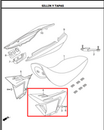 Cargar imagen en el visor de galería, Tapa Izquierdo Akt Ttr150 Original - Genuine parts - Mundimotos