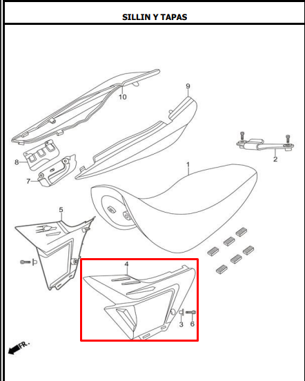 Tapa Izquierdo Akt Ttr150 Original - Genuine parts - Mundimotos