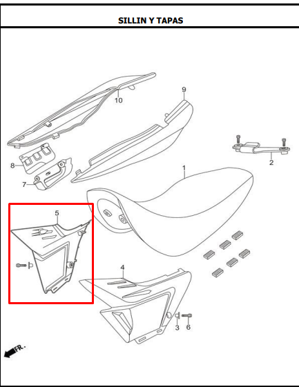 TAPA RH TTR125/150 ORIGINAL - Mundimotos