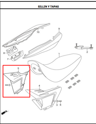 TAPA RH TTR125/150 ORIGINAL - Mundimotos