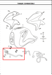 SOPORTE ALETAS TANQUE TTR/TTX180 ORIGINAL - Mundimotos