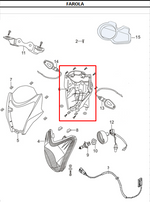 Cargar imagen en el visor de galería, Cubierta Velocimetro Trasero Akt Ttr125/150 Original - Genuine parts - Mundimotos