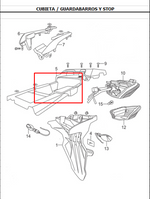 Cargar imagen en el visor de galería, Guardabarro Trasero Interno Akt Ttr150 Original - Genuine parts - Mundimotos