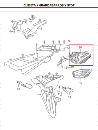 Stop Akt ttr150 original - genuine parts - Mundimotos